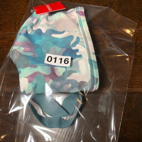 SPANX Printed Low Impact Sports Bra Painted Blue Camo small‎ - Picture 6 of 8